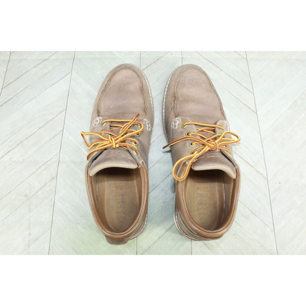 LL Bean Stonington Moc-Toe Brown Leather Water Resistant Work Shoes 10.5 M - Picture 5 of 9